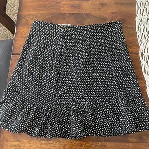 LA Hearts Black Floral Skirt Ruffle